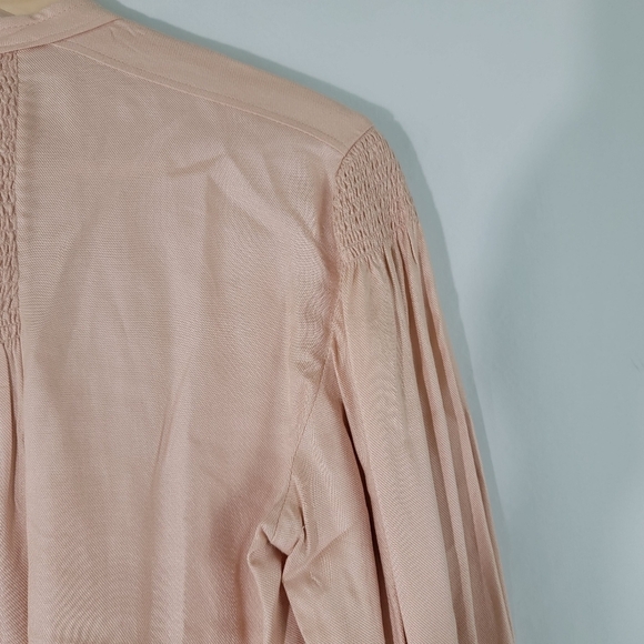 NWT REBECCA TAYLOR LS Twill Blouse in Ballet Size S 100% Viscose Button-Front - Picture 10 of 12